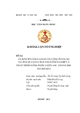 Giải pháp nâng cao chất lượng tín dụng ngắn hạn tại ngân hàng nông nghiệp và phát triển nông thôn Việt Nam - Chi nhánh Hoàng Mai