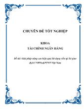Giải pháp nâng cao hiệu quả sử dụng vốn tại sở giao dịch I ngân hàng nông nghiệp và phát triển nông thôn Việt Nam
