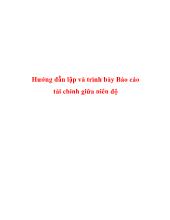 Hướng dẫn lập và trình bày báo cáo tài chính giữa niên độ