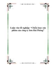 Luận văn Chiến lược sản phẩm ở công ty Sơn Hải Phòng