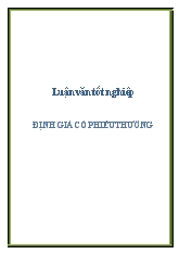 Luận văn Định giá cổ phiếu thường