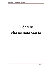 Luận văn Đồng tiền chung Châu Âu