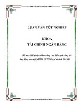 Luận văn Giải pháp nhằm nâng cao hiệu quả công tác huy động vốn tại ngân hàng thương mại cô phần xuất nhập khẩu chi nhánh Hà Nội