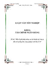Luận văn Một số giải pháp nâng cao lợi nhuận tại công ty đầu tư hạ tầng khu công nghiệp và đô thị số 18