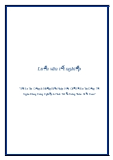 Luận văn Rủi ro tín dụng và những biện pháp hạn chế rủi ro tín dụng tại ngân hàng nông nghiệp và phát triển nông thôn Việt Nam