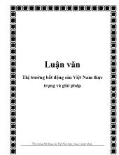 Luận văn Thị trường bất động sản Việt Nam thực trạng và giải pháp