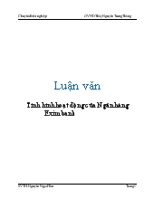 Luận văn Tình hình hoạt động của Ngân hàng Eximbank