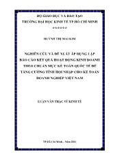 Nghiên cứu và đề xuất áp dụng lập báo cáo kết quả hoạt động kinh doanh theo chuẩn mực kế toán quốc tế để tăng cường tính hội nhập cho kế toán doanh nghiệp Việt Nam