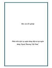 Phát triển dịch vụ ngân hàng điện tử tại ngân hàng ngoại thương Việt Nam