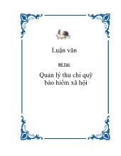 Quản lý thu chi quỹ bảo hiểm xã hội