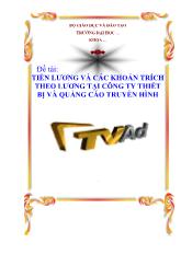 Tiền lương và các khoản trích theo lương tại công ty thiết bịvà quảng cáo truyền hình