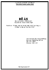 Tổ chức công tác kế toán thuế giá trị gia tăng tại Công ty Cổ Phần cơ khí mỏ Việt Bắc - VVMI