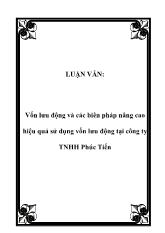 Vốn lưu động và các biên pháp nâng cao hiệu quả sử dụng vốn lưu động ở công ty TNHH Phúc Tiến