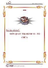 Bài tập môn quản trị hành vi – Tổ chứa