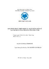 Đề tài Giải pháp phát triển dịch vụ ngân hàng bán lẻ tại ngân hàng thương mại cổ phần công thương tỉnh Trà Vinh