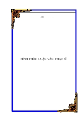 Hình thức luận văn thạc sĩ