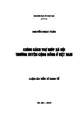 Luận án Chính sách trợ giúp xã hội thường xuyên cộng đồng ở Việt Nam