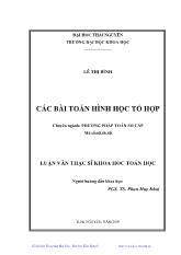 Luận văn Các bài toán hình học tổ hợp
