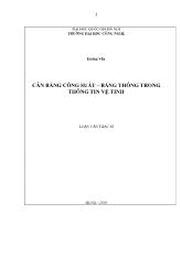 Luận văn Cân bằng công suất – Băng thông trong thông tin vệ tinh