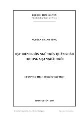 Luận văn Đặc điểm ngôn ngữ trên quảng cáo thương mại ngoài trời
