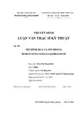 Luận văn Mô hình hoá và mô phỏng robot song song loại hexapod