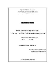 Luận văn Phân tích mức độ hiệu quả của thị trường chứng khoán Việt Nam