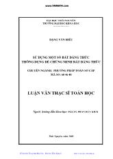 Luận văn Sử dụng một số bất đẳng thức thông dụng để chứng minh bất đẳng thức