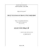 Luận văn Thuật toán D - Blast trong công nghệ mimo