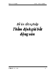 Đề án Tốt nghiệp thẩm định giá bất động sản