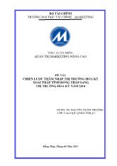Đề tài Chiến lược thâm nhập thị trường hoa kỳ xoài tháp tỉnh Đồng Tháp sang thị trường Hoa Kỳ năm 2014