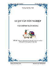 Đề tài Nâng cao chất lượng tín dụng đối với hộ sản xuất tại ngân hàng nông nghiệp và phát triển nông thôn Chi nhánh TP Hà Tĩnh