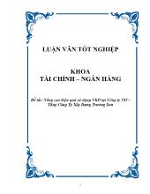 Đề tài Nâng cao hiệu quả sử dụng vốn kinh doanh tại công ty 185 - Tổng công ty xây dựng Trường Sơn
