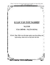Đề tài Thực hiện xóa đói giảm nghèo qua hoạt động của ngân hàng chính sách xã hội tỉnh Hà Tĩnh