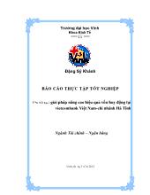 Giải pháp nâng cao hiệu quả vốn huy động tại vietcombank Việt Nam - Chi nhánh Hà Tĩnh