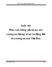 Luận văn Phân tích những yếu tồ của môi trường marketing vĩ mô tác động đến thị trường xe máy Việt Nam