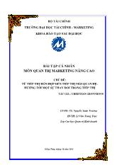 Từ tiếp thị hỗn hợp đến tiếp thị mối quan hệ: Hướng tới một sự thay đổi trong tiếp thị