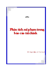 Báo cáo Phân tích sai phạm trong tài chính