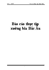 Báo cáo Thực tập xưởng bia Bắc Âu