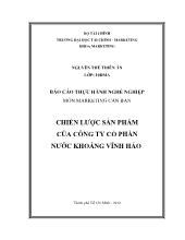 Chiến lược sản phẩm của công ty cổ phần nước khoáng vĩnh hảo
