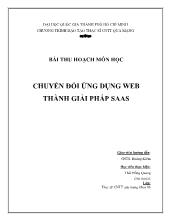 Chuyển đổi ứng dụng web thành giải pháp saas