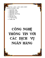 Công nghệ thông tin với các dịch vụ ngân hàng