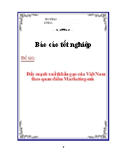 Đẩy mạnh xuất khẩu gạo của Việt Nam theo quan điểm Marketing - Mix