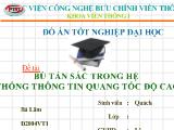 Đề tài Bù tán sắc trong hệ thống thông tin quang tốc độ cao