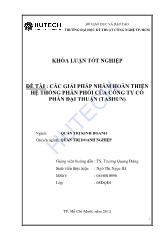 Đề tài Các giải pháp nhằm hoàn thiện hệ thống phân phối của công ty cổ phần đại thuận (tashun)