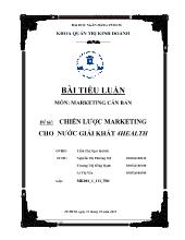 Đề tài Chiến lược marketing cho nước giải khát 4 health
