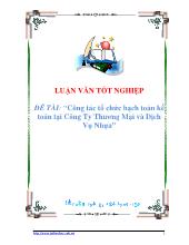 Đề tài Công tác tổ chức hạch toán kế toán tại công ty thương mại và dịch vụ nhựa