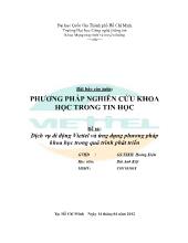Đề tài Dịch vụ di động viettel và ứng dụng phương pháp khoa học trong quá trình phát triển