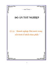 Đề tài Doanh nghiệp Nhà nước trong nền kinh tế nhiều than phần