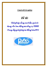 Đề tài Giải pháp nâng cao hiệu quả sử dụng vốn lưu động tại công ty TNHH Cung cấp giải pháp tự động hóa PAS
