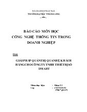 Đề tài Giải pháp quản trị quan hệ khách hàng cho công ty TNHH thiết bị số dmart